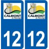 12 Calmont logo ville autocollant plaque sticker