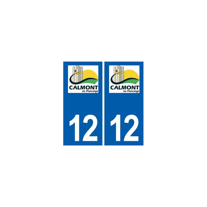 12 Calmont logo ville autocollant plaque sticker