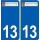 13 Châteauneuf-le-Rouge logo ville autocollant plaque sticker