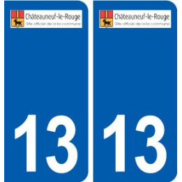 13 Châteauneuf-le-Rouge logo ville autocollant plaque sticker