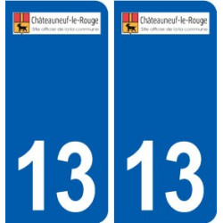 13 Châteauneuf-le-Rouge logo ville autocollant plaque sticker