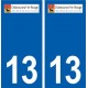 13 Châteauneuf-le-Rouge logo ville autocollant plaque sticker