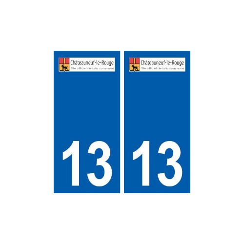 13 Châteauneuf-le-Rouge logo ville autocollant plaque sticker
