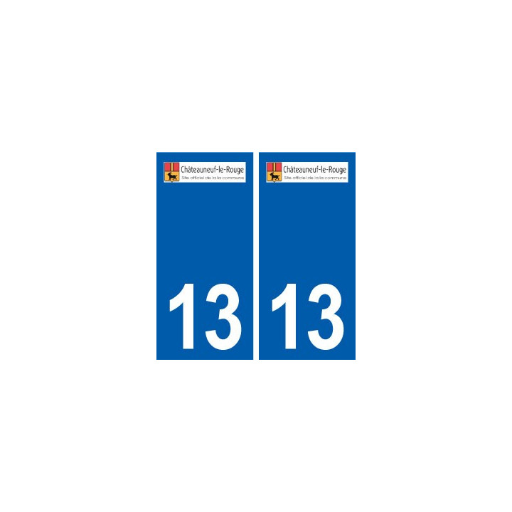 13 Châteauneuf-le-Rouge logo ville autocollant plaque sticker