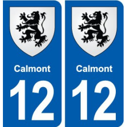 12 Calmont blason ville autocollant plaque sticker