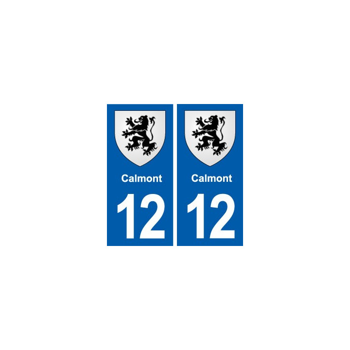 12 Calmont blason ville autocollant plaque sticker
