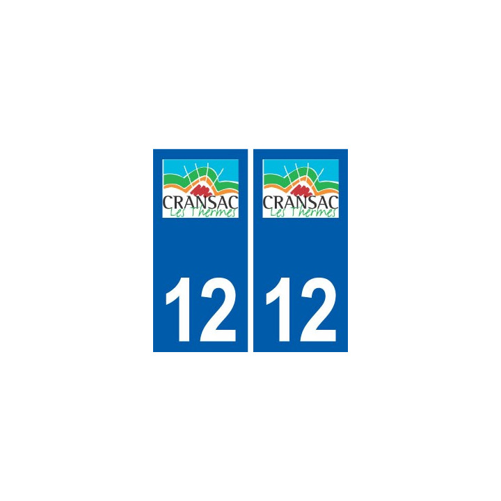 12 Cransac logo ville autocollant plaque sticker