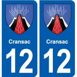 12 Cransac blason ville autocollant plaque sticker