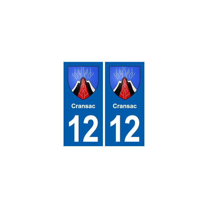 12 Cransac blason ville autocollant plaque sticker