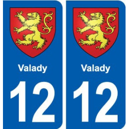 12 Valady blason ville autocollant plaque sticker
