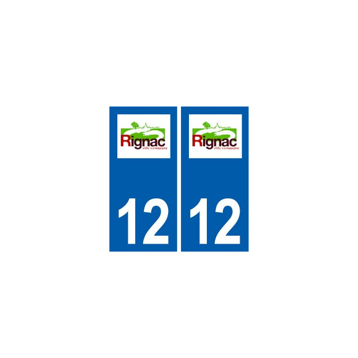 12 Rignac logo ville autocollant plaque sticker