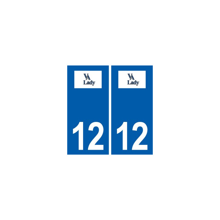 12 Valady logo ville autocollant plaque sticker