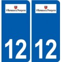 12 Villeneuve  logo ville autocollant plaque sticker