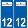 12 Villeneuve  logo ville autocollant plaque sticker