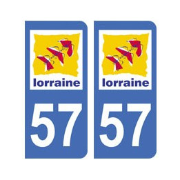 57 Moselle autocollant plaque