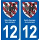 12 Saint-Georges-de-Luzençon blason ville autocollant plaque sticker