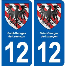 12 Saint-Georges-de-Luzençon blason ville autocollant plaque sticker