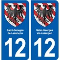 12 Saint-Georges-de-Luzençon blason ville autocollant plaque sticker
