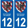 12 Saint-Georges-de-Luzençon blason ville autocollant plaque sticker