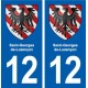 12 Saint-Georges-de-Luzençon blason ville autocollant plaque sticker