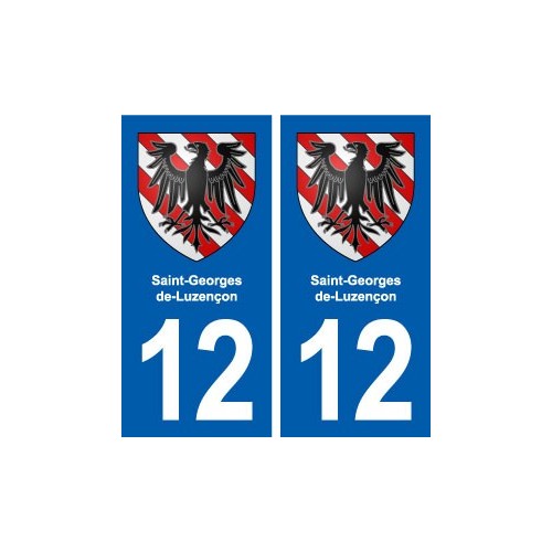 12 Saint-Georges-de-Luzençon blason ville autocollant plaque sticker