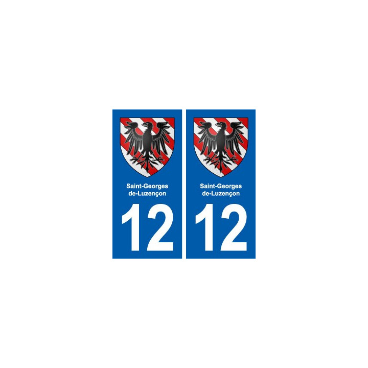 12 Saint-Georges-de-Luzençon blason ville autocollant plaque sticker