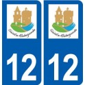 12 Sainte-Radegonde logo ville autocollant plaque sticker