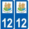 12 Sainte-Radegonde logo ville autocollant plaque sticker