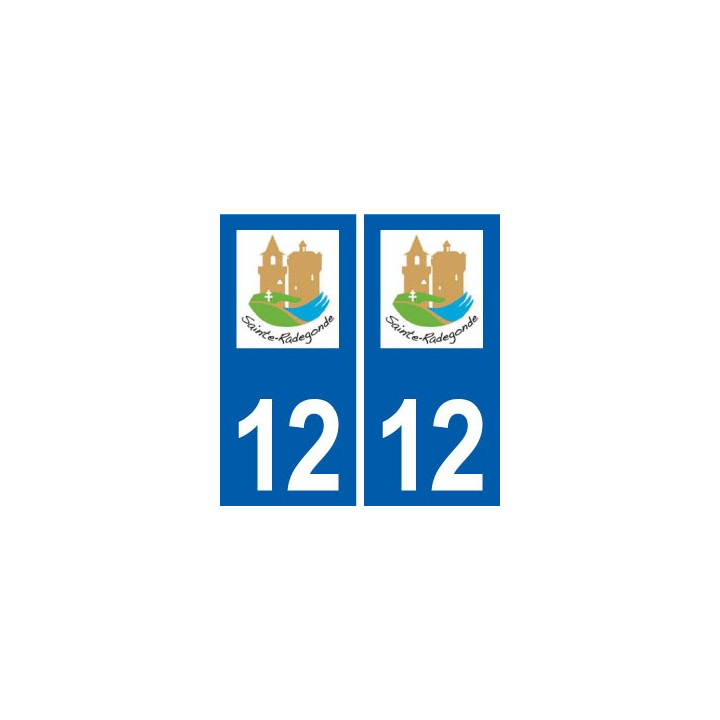 12 Sainte-Radegonde logo ville autocollant plaque sticker