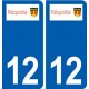 12 Réguista logo ville autocollant plaque sticker