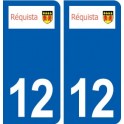 12 Réguista logo ville autocollant plaque sticker