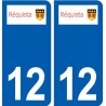 12 Réguista logo ville autocollant plaque sticker