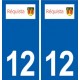 12 Réguista logo ville autocollant plaque sticker