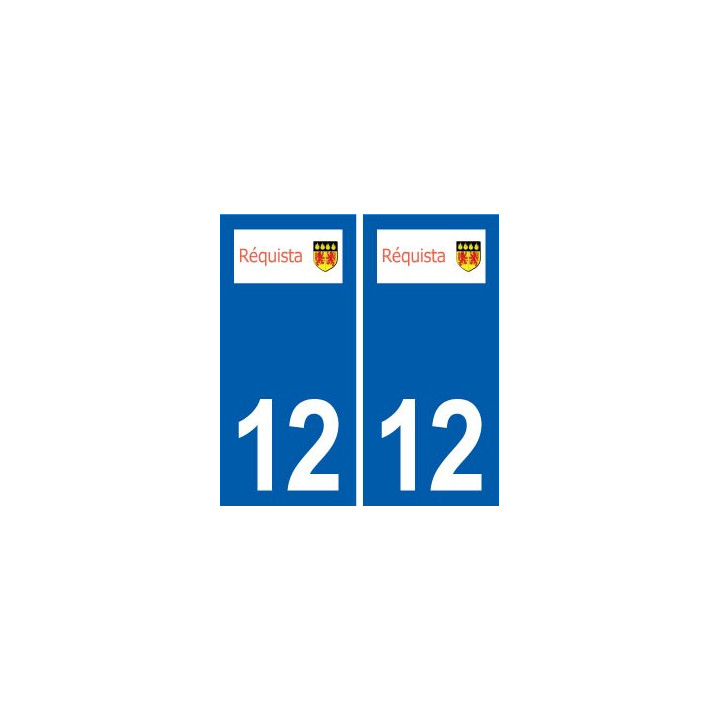 12 Réguista logo ville autocollant plaque sticker