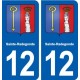 12 Sainte-Radegonde blason ville autocollant plaque sticker