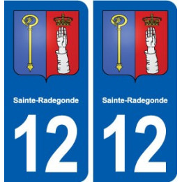 12 Sainte-Radegonde blason ville autocollant plaque sticker