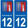 12 Sainte-Radegonde blason ville autocollant plaque sticker