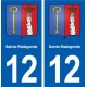 12 Sainte-Radegonde blason ville autocollant plaque sticker
