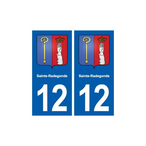 12 Sainte-Radegonde blason ville autocollant plaque sticker