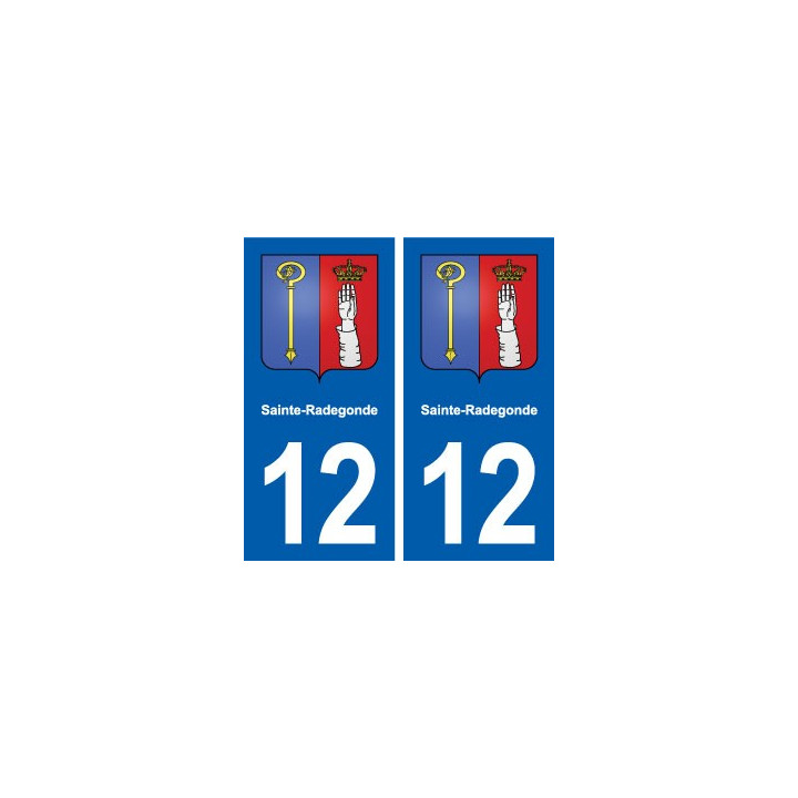 12 Sainte-Radegonde blason ville autocollant plaque sticker