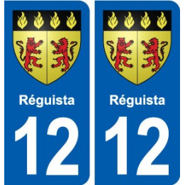 12 Réguista blason ville autocollant plaque sticker
