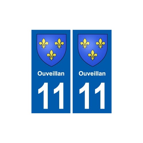 11 Ouveillan blason ville autocollant plaque stickers