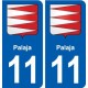 11 Palaja blason ville autocollant plaque stickers