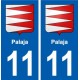 11 Palaja blason ville autocollant plaque stickers