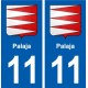 11 Palaja blason ville autocollant plaque stickers