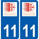 11 Palaja logo ville autocollant plaque stickers