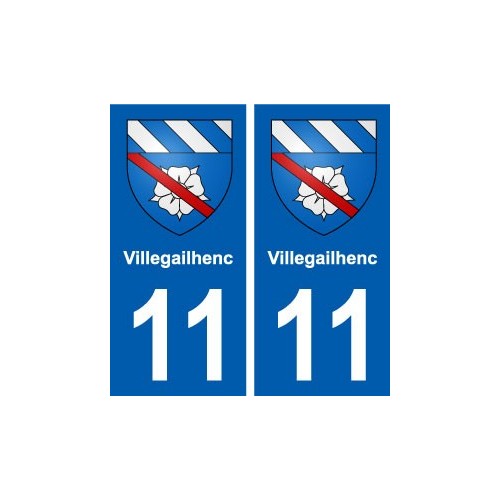 11 Villegailhenc blason ville autocollant plaque stickers