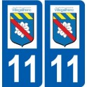 11 Villegailhenc logo ville autocollant plaque stickers