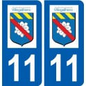 11 Villegailhenc logo ville autocollant plaque stickers