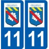 11 Villegailhenc logo ville autocollant plaque stickers